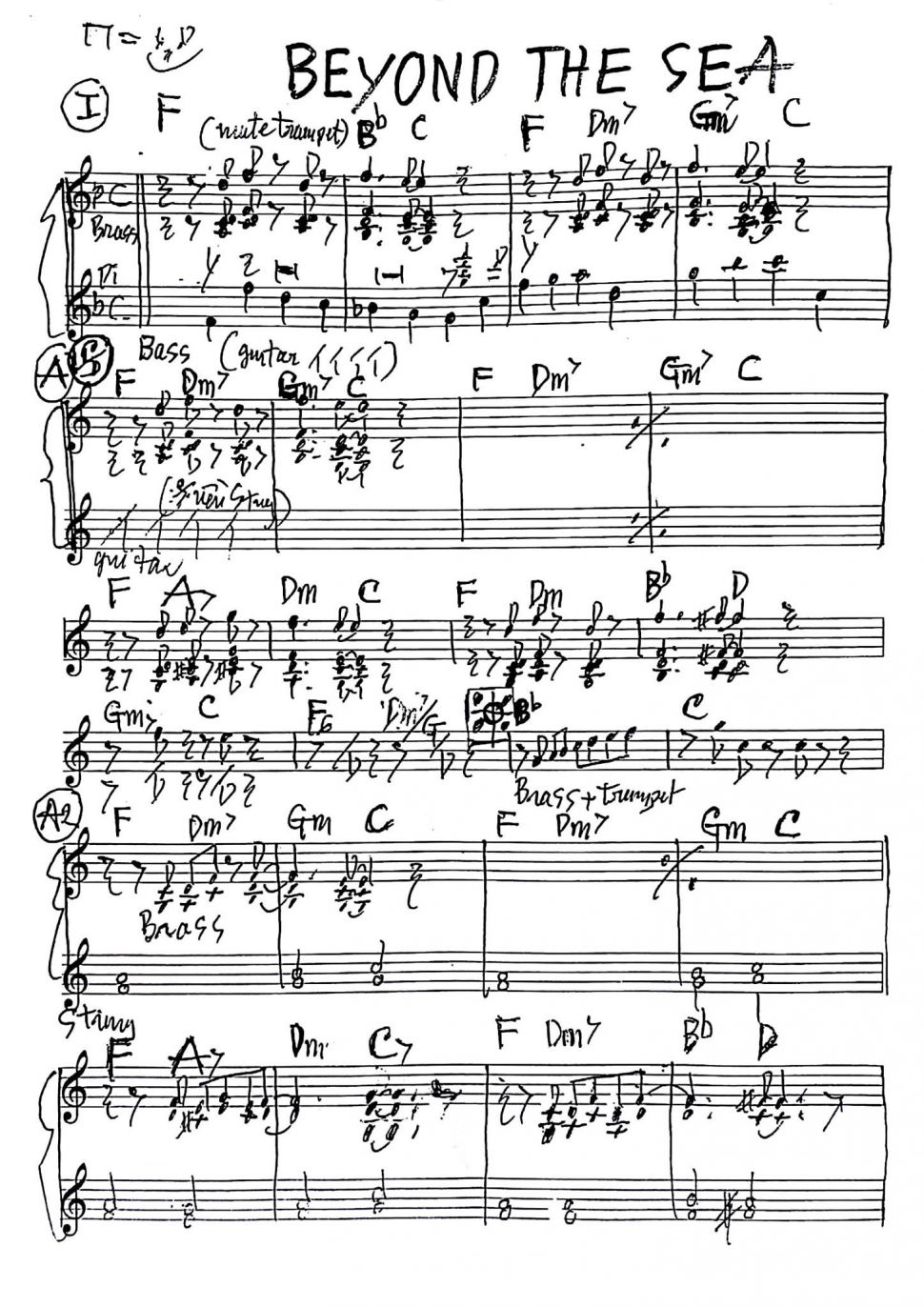 Beyond the sea sheet