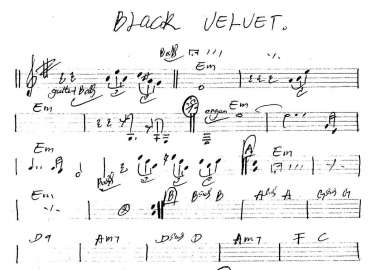 Black vefvet sheet
