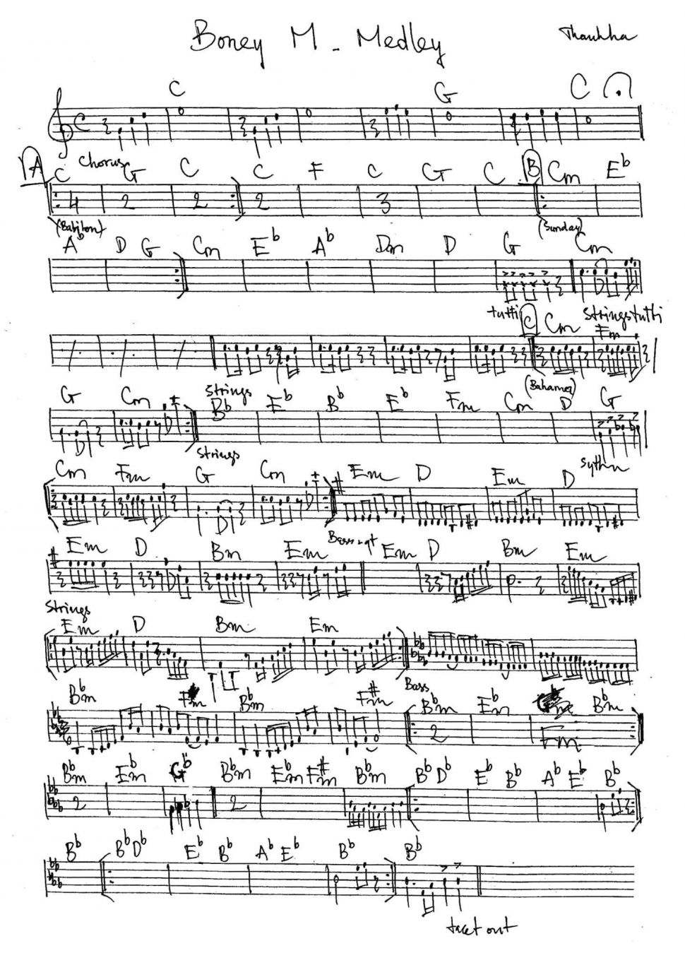 Boney M_Medley sheet