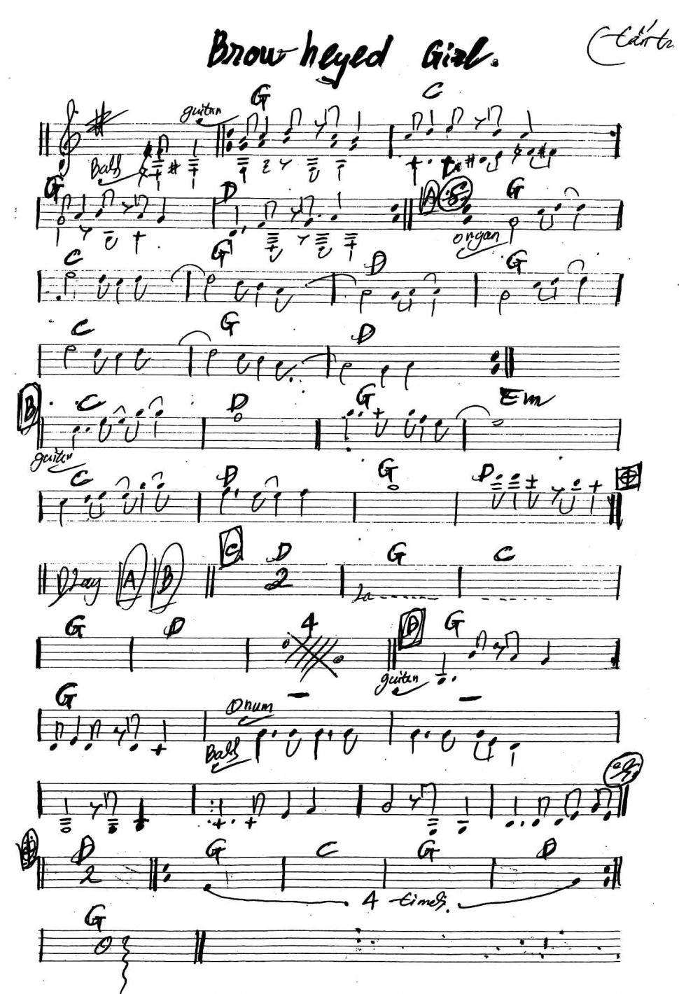 Brou heyed girl sheet