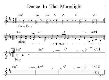 Dance In The Moolight sheet