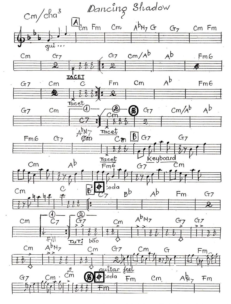 Dancing Shadow sheet