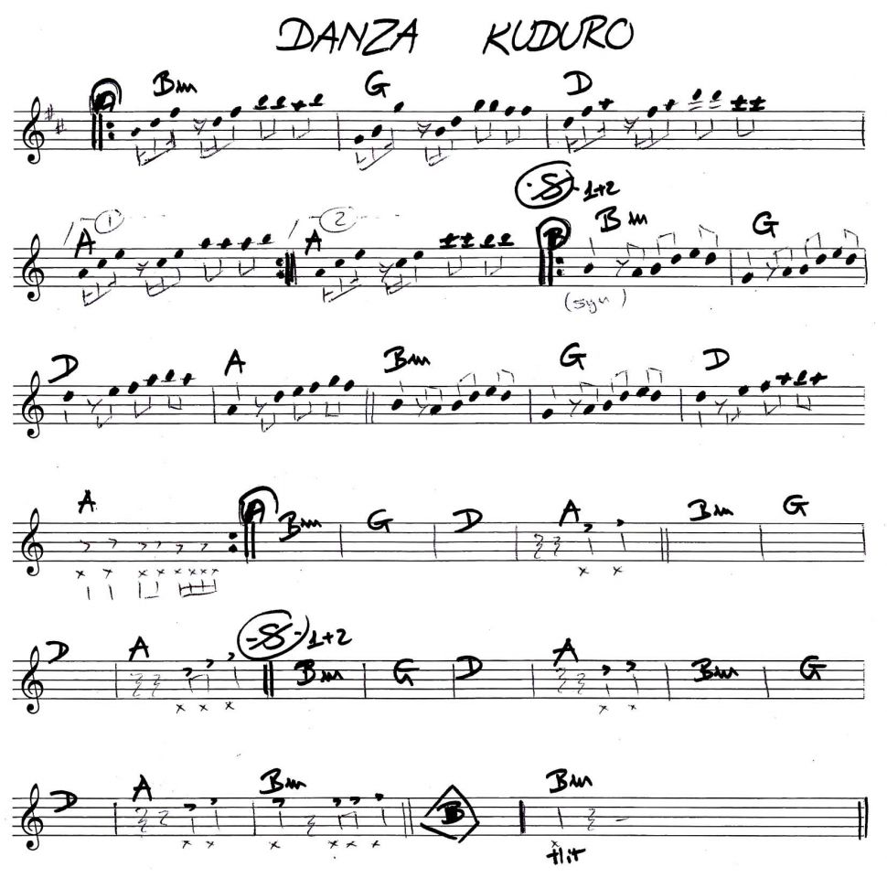 Danza Kuduro sheet