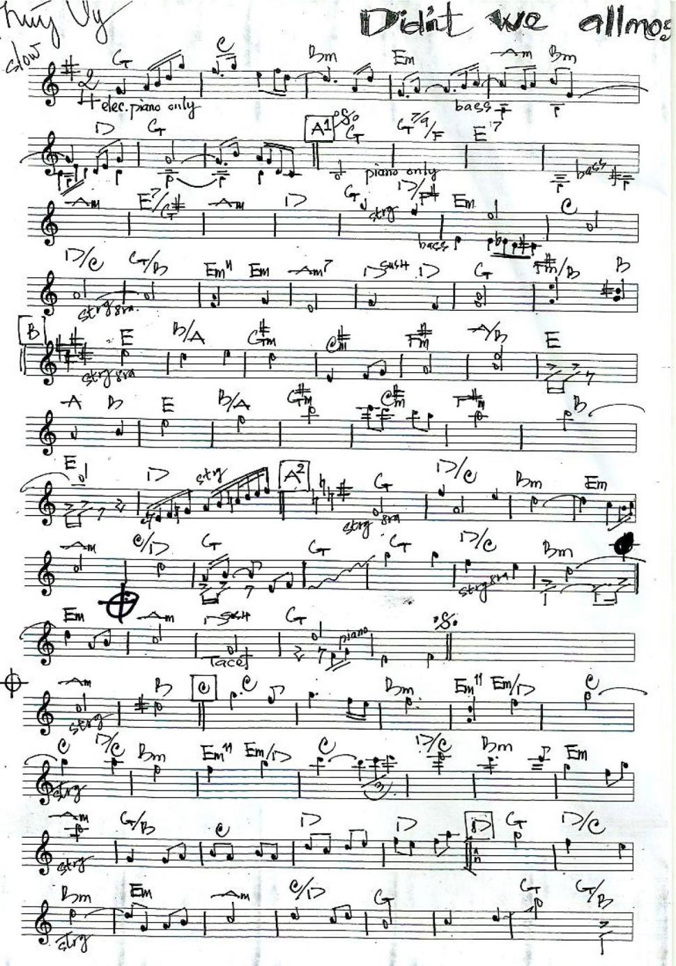 Didn't We All Most sheet