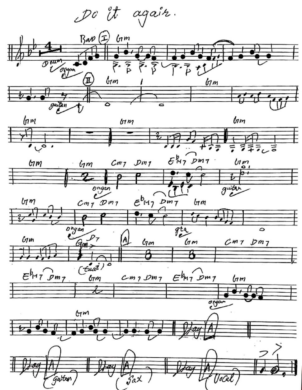 Do It Again sheet