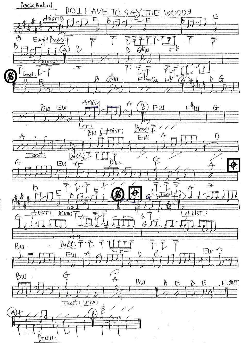 Do T Have To Say The Words sheet