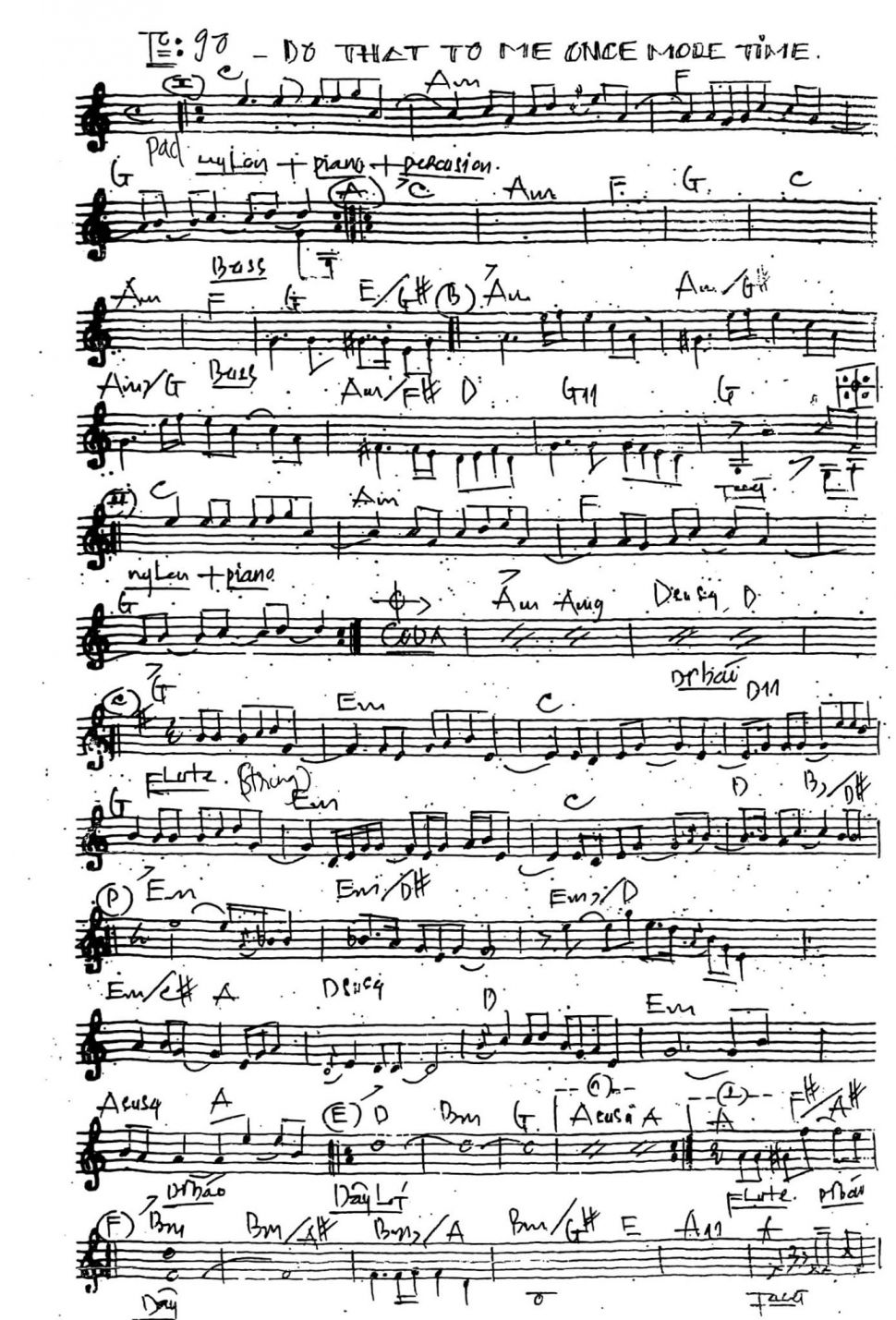 Do That To Me Once More Time sheet