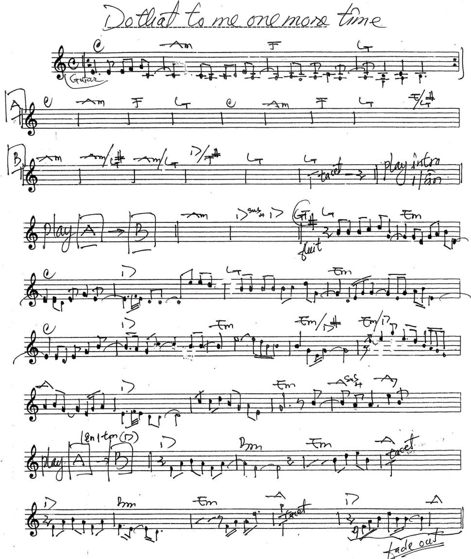 Do That To Me One More Time sheet