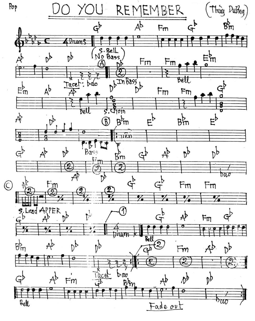 Do You Remember sheet