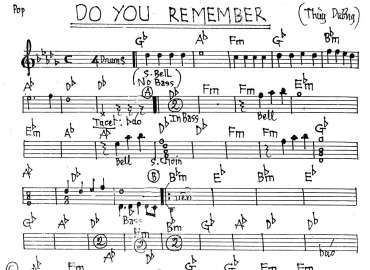 Do You Remember sheet