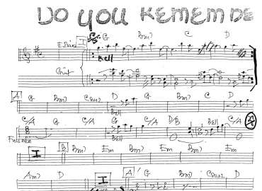 Do You Remember sheet
