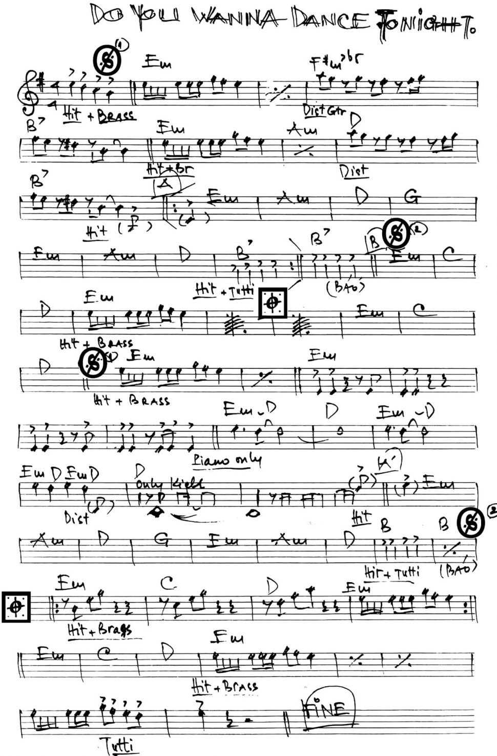 Do You Wanna Dance Tonight sheet