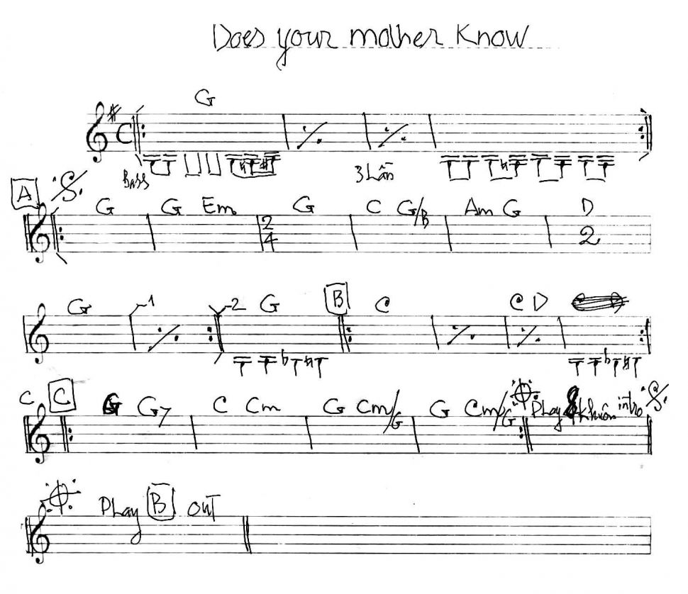 Does Your Mother Know sheet