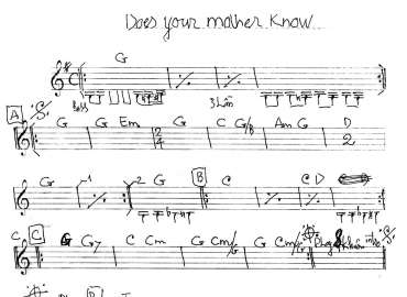 Does Your Mother Know sheet