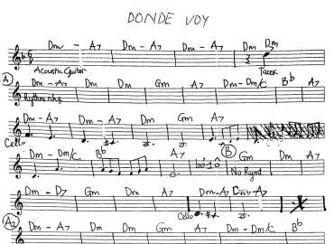 Donde Voy sheet