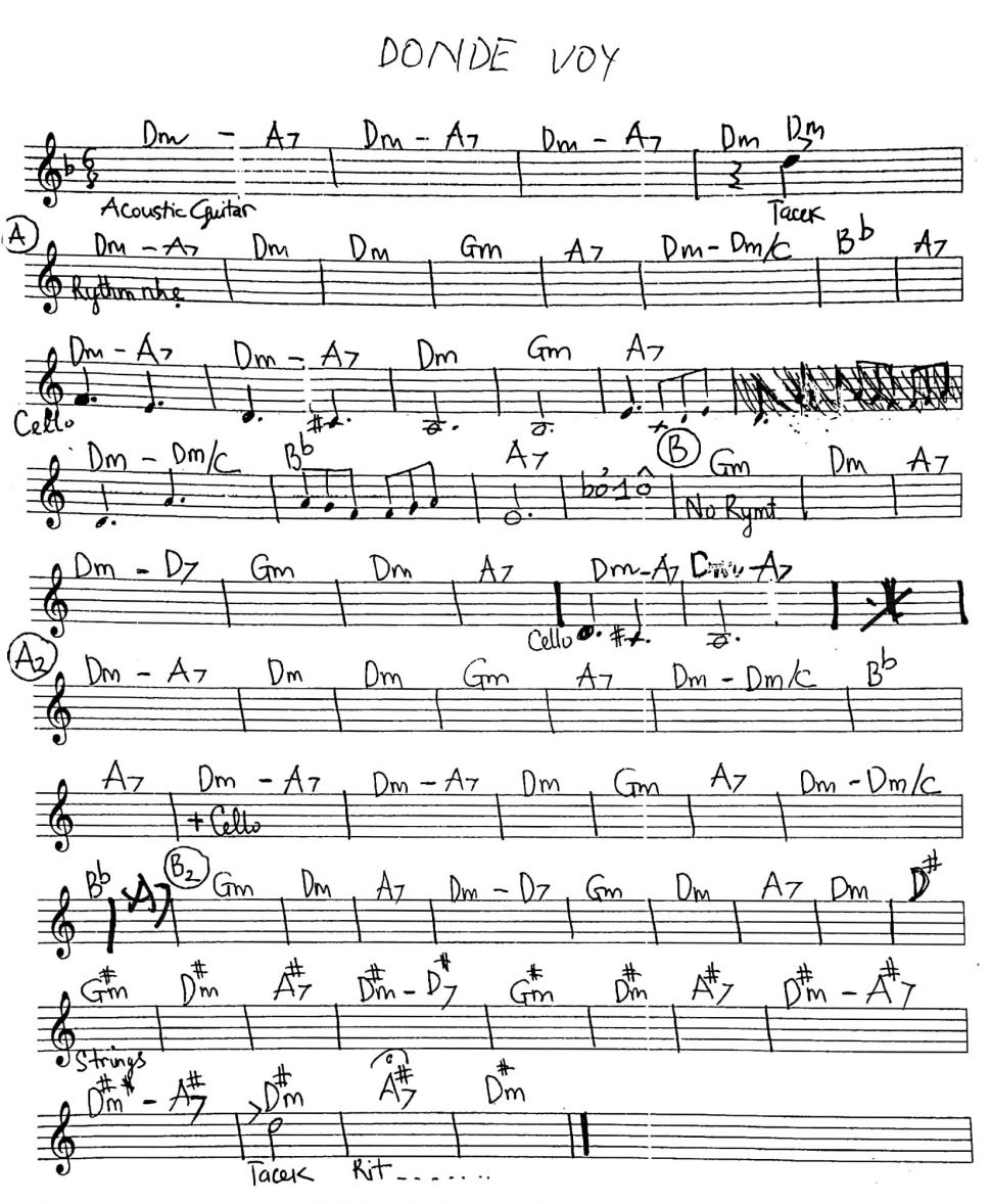 Donde Voy sheet