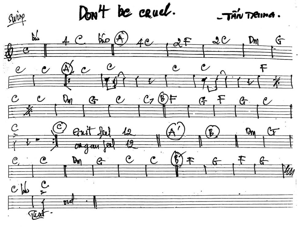 Don't Be Cruel sheet