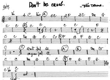 Don't Be Cruel sheet