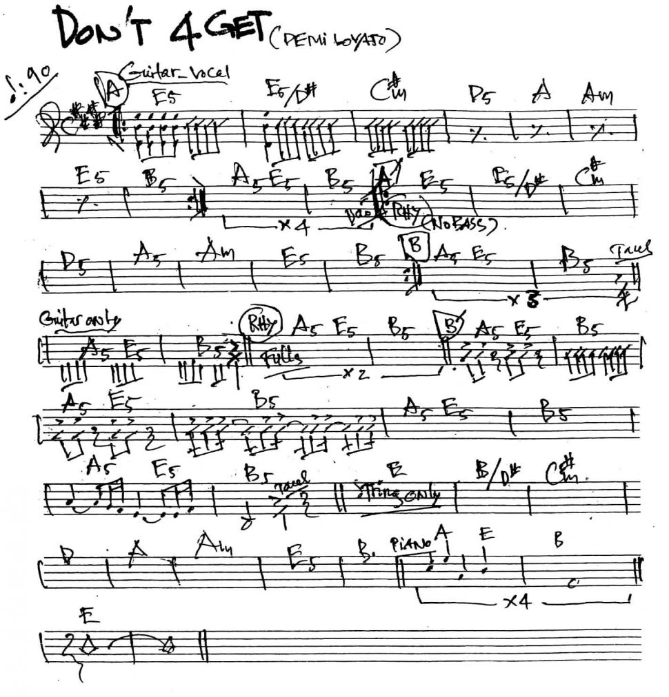 Don't Four Get sheet