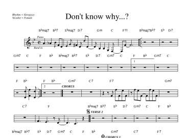 Don't Know Why...? sheet