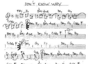 Don't Know Why sheet