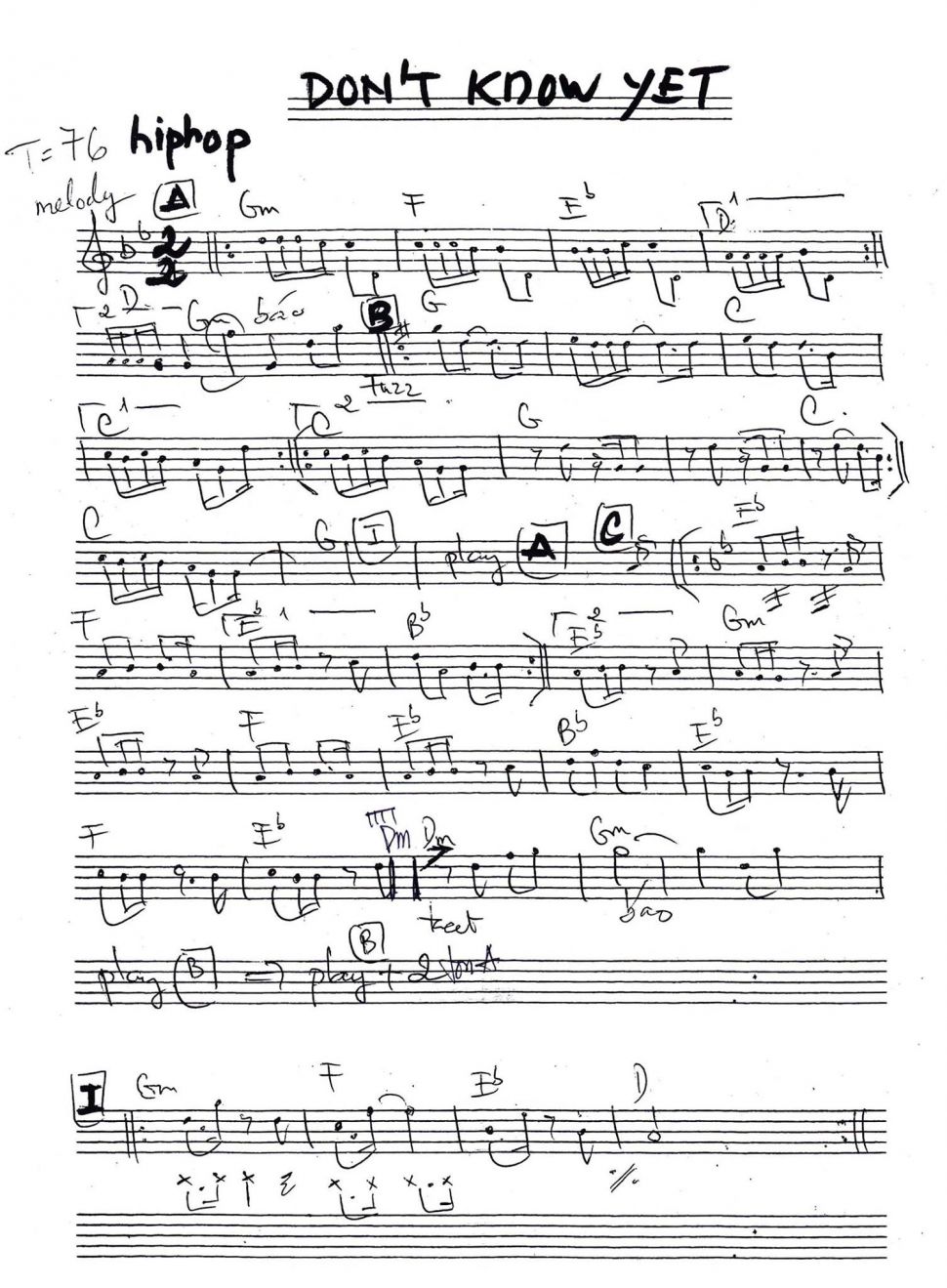 Don't Know Yet sheet