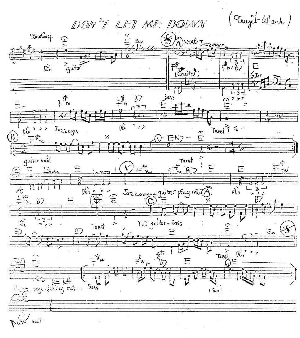 Don't Let Me Down sheet