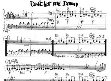 Don't Let Me Down sheet