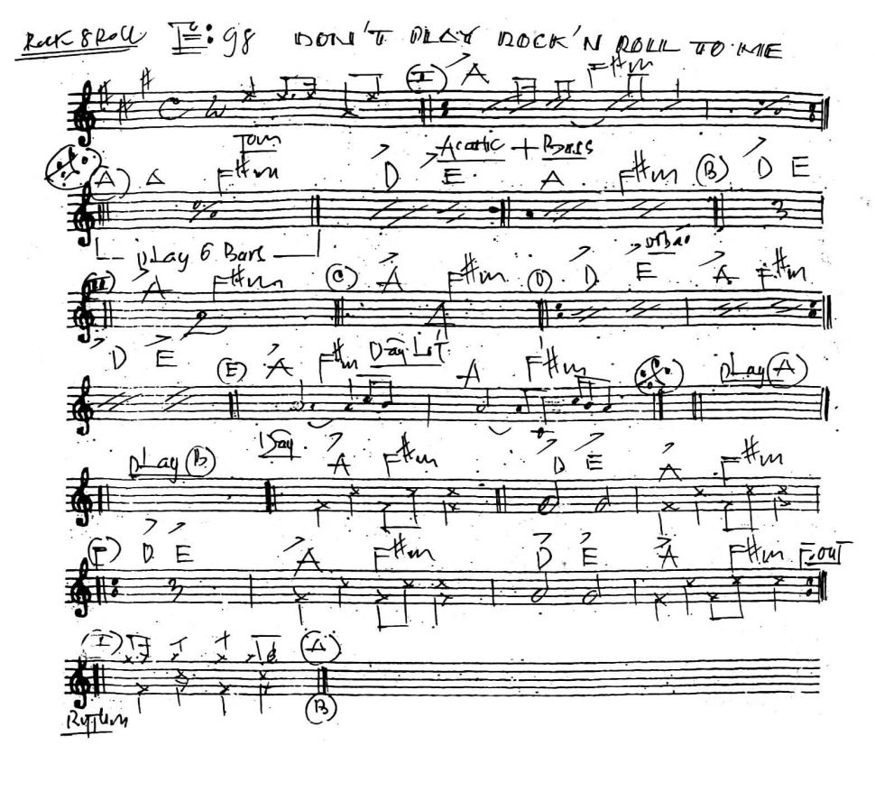 Don't Play Rock'n Roll To Me sheet