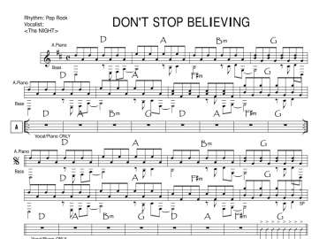Don't Stop Believing sheet