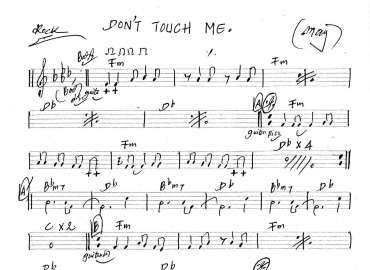 Don't Touch Me sheet