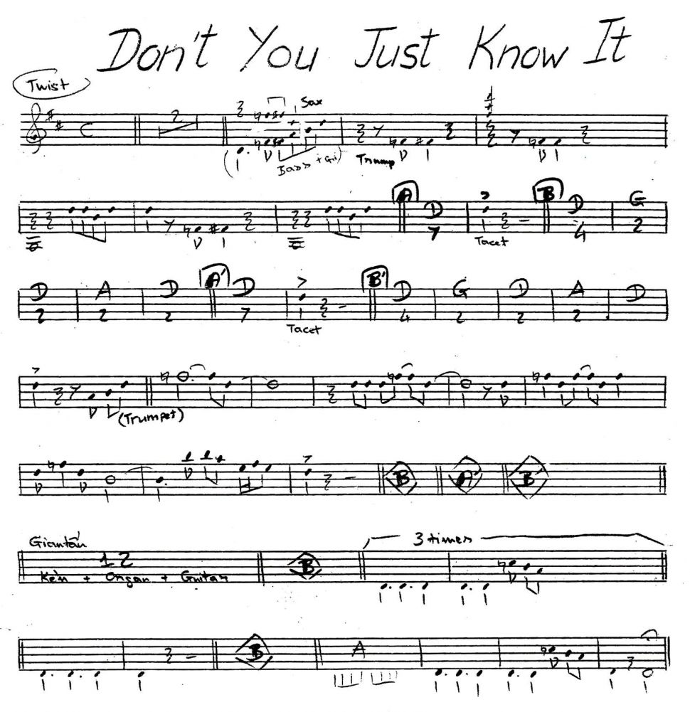 Don't You Just Know It sheet