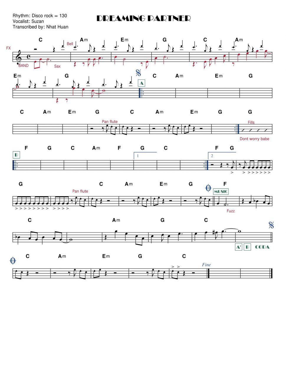 Dreaming Partner sheet