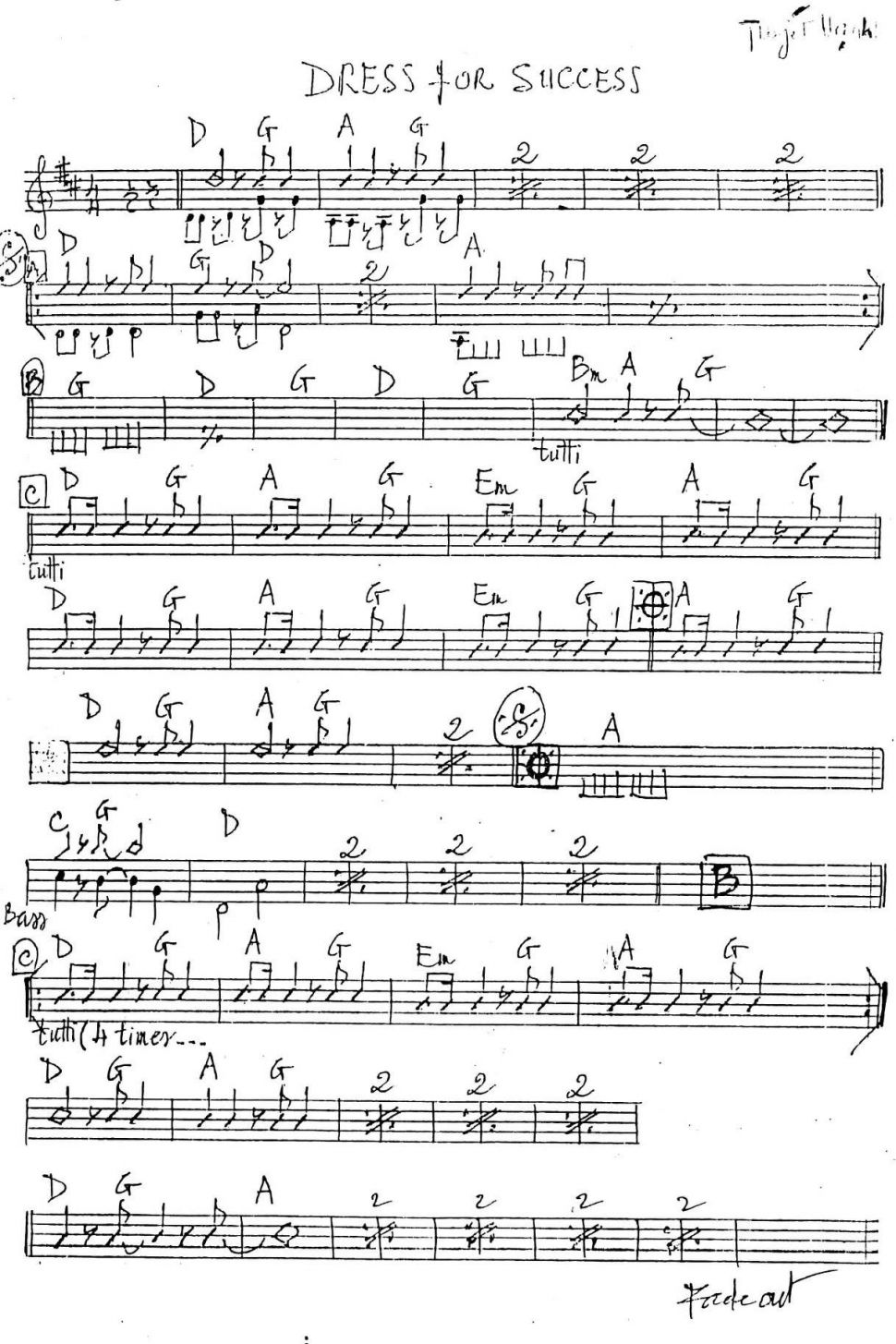 Dress For Success sheet