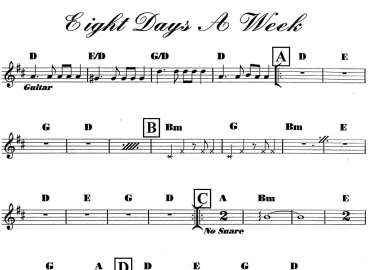 Eight Day's A Week sheet