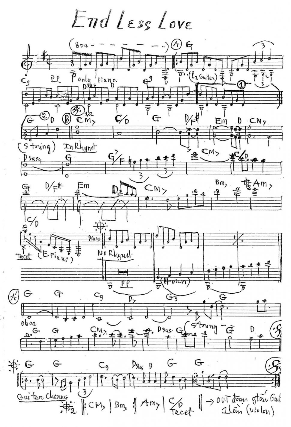 End Less Love sheet