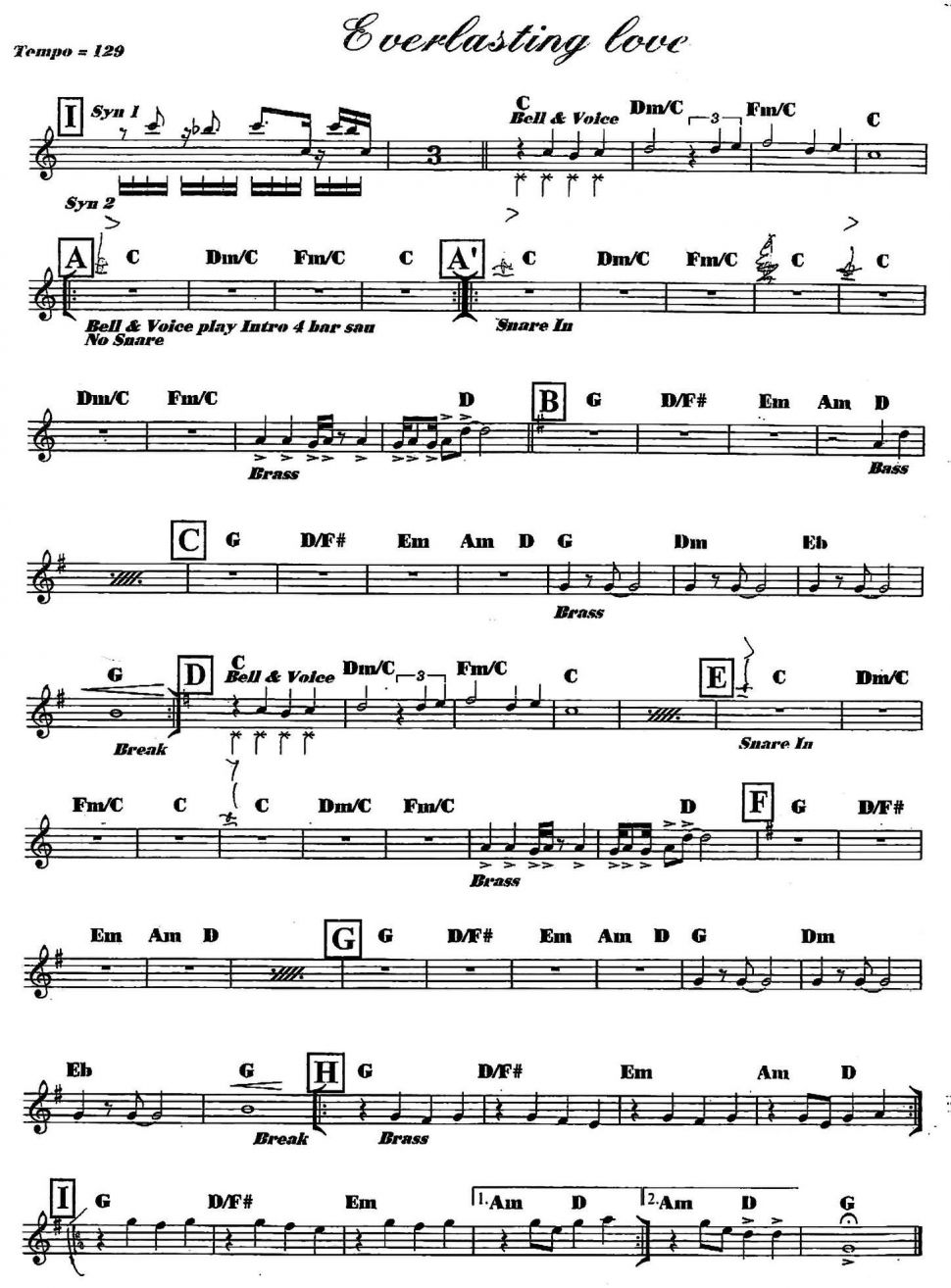 Everlasting Love sheet