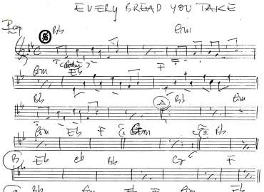 Every Bread You Take sheet