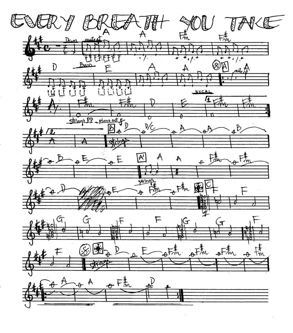 Every Break You Take sheet