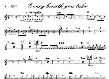 Every Breath You Take sheet