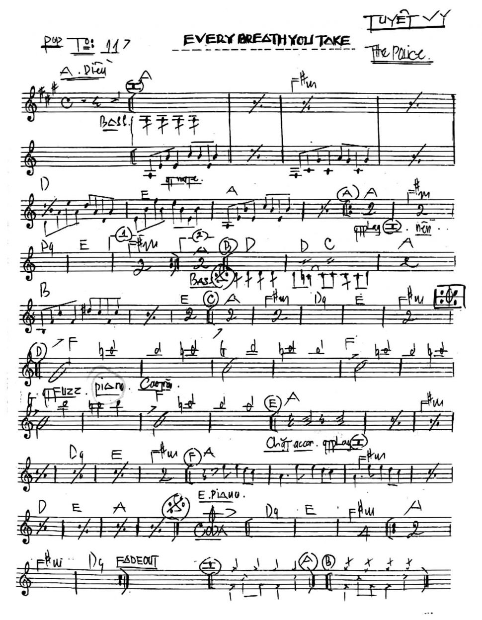 Every Breath You Take sheet