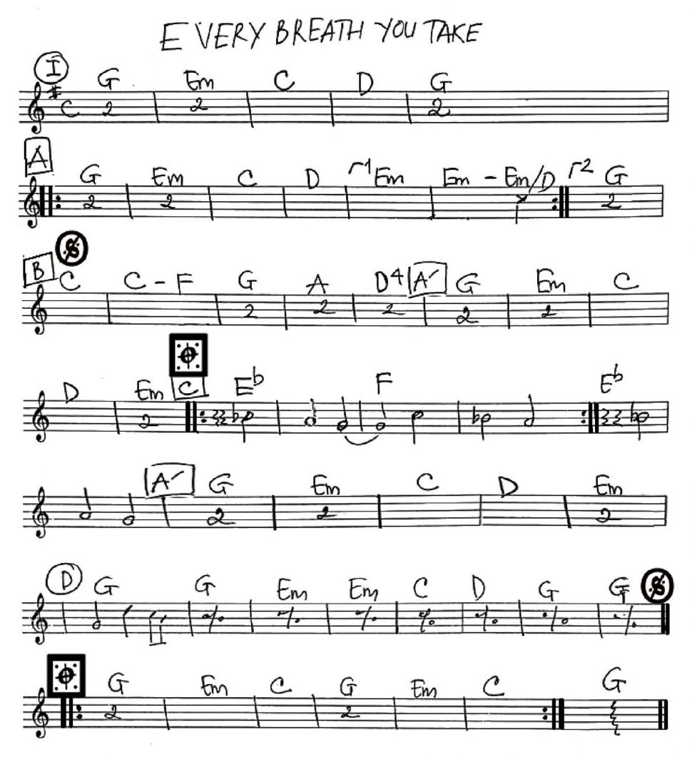 Every Breath You Take sheet