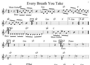 Every Breath You Take sheet