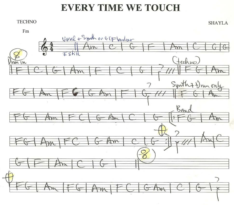 Every Time We Touch sheet