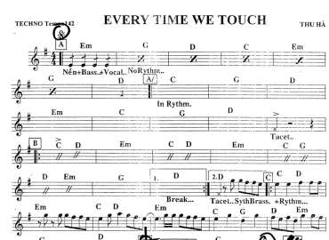 Every Time We Touch sheet