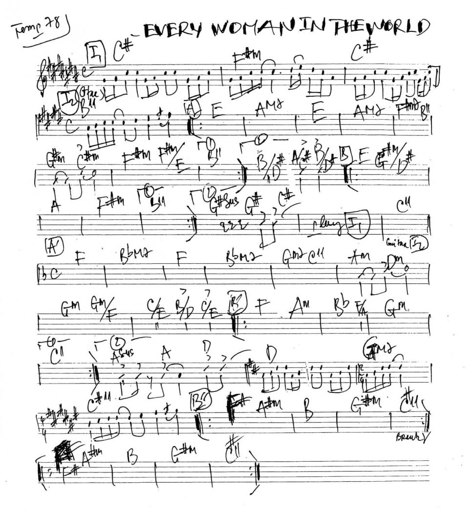 Every Woman In The World sheet