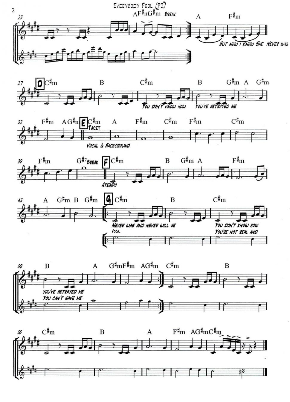 Everybody Fool p2 sheet