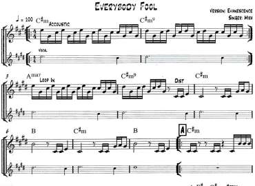 Everybody Fool sheet