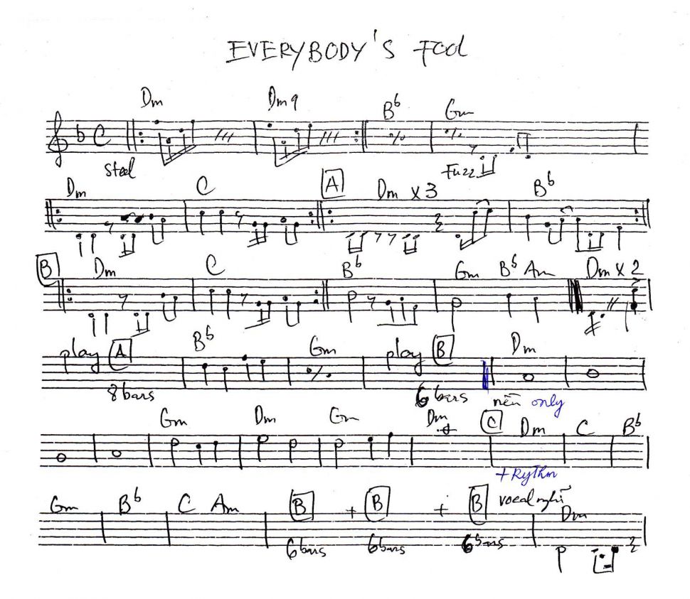 Everybody's Fool sheet