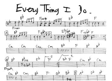 Everything I Do sheet